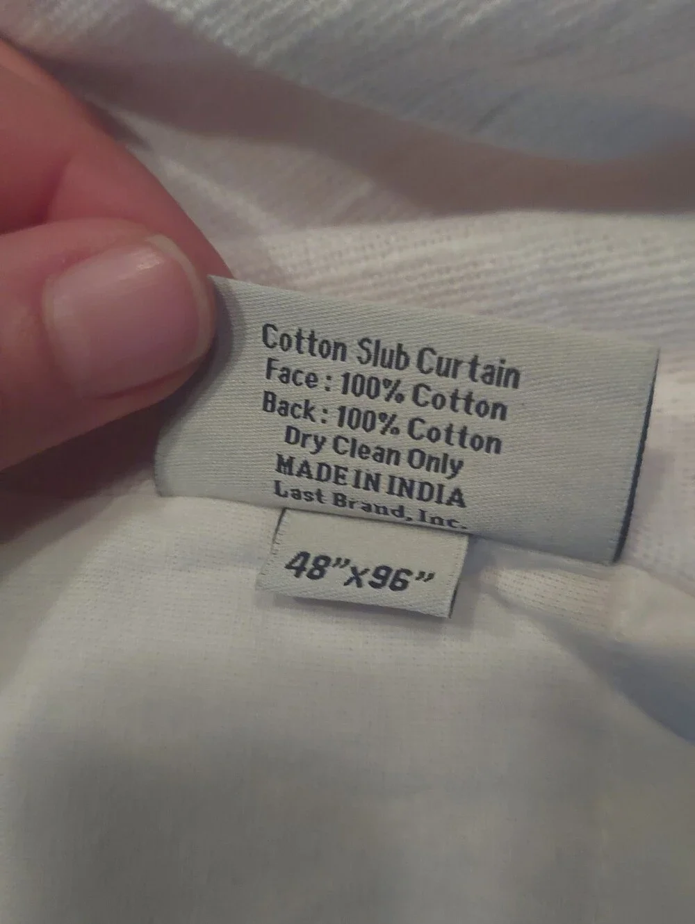 NWT! Quince 100% Cotton White Slub Curtains, 48
